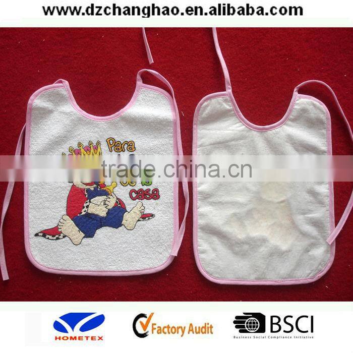 customized design baby bib with embroider