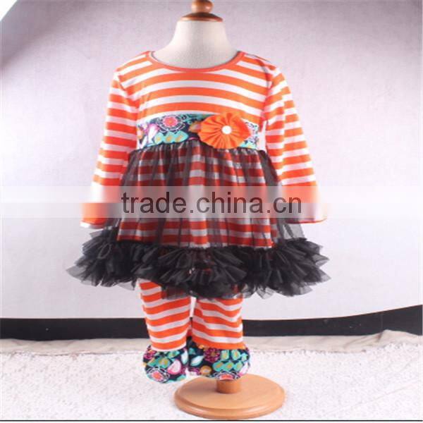 Yiwu Children Christmas Costumes For Babies Long Sleeve Polka Dots Top And Ruffle Casual Pant Kids Clothes Hot Sale Suppliers