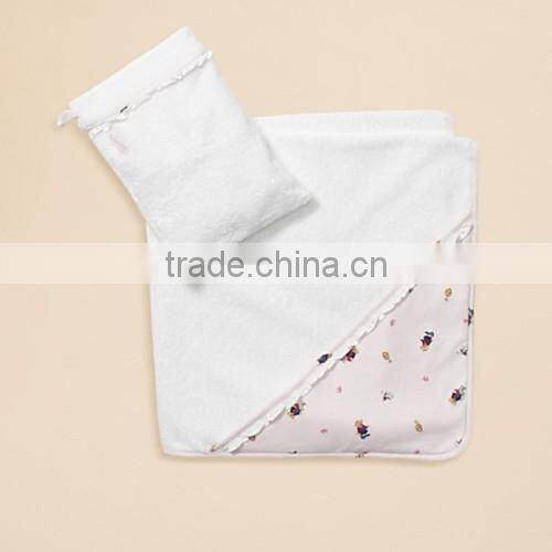 100% cotton infant bamboo bath towel baby hooded towel