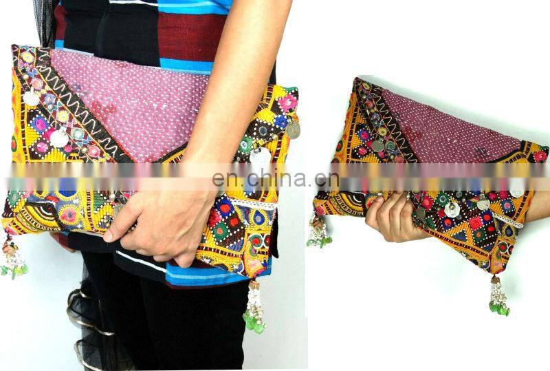 Gypsy Banjara Clutch Bag Indian Tribal Bangara Purse