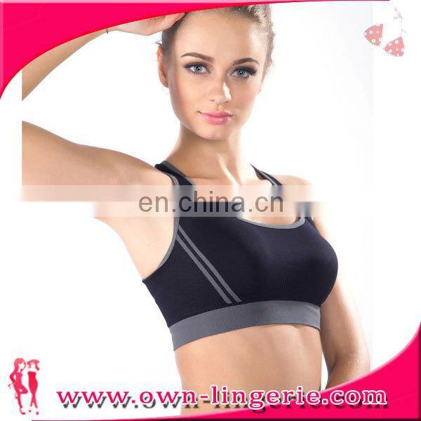 2015 new elegant beach wear sports gym bra top with removalbe padding