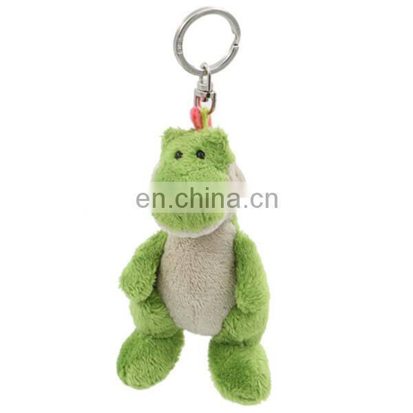 Wholesale Cheap 10CM Plush Mini Dinosaur Toys For Bag Brand LOGO Cute Stuffed Plush Dinosaur Keychain