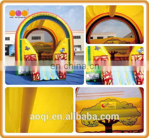 AOQI new design rainbow model colorful inflatable bouncer for kids for sale