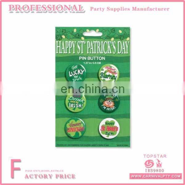High Quality "Kiss Me I'm Irish Badge", St'Patrick Badge reel badge holder