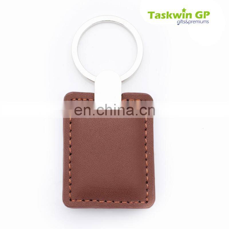 China supplier custom made leather keychains with metal charm
