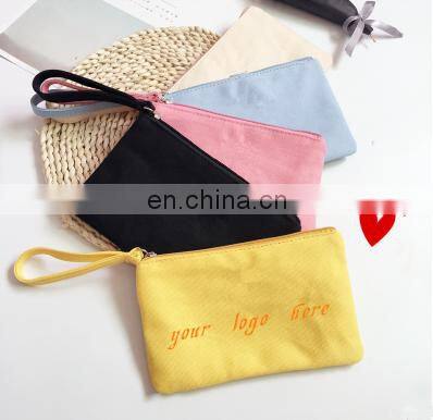 cheap custom canvas coin purse small buggy pouch cute card case for daily life