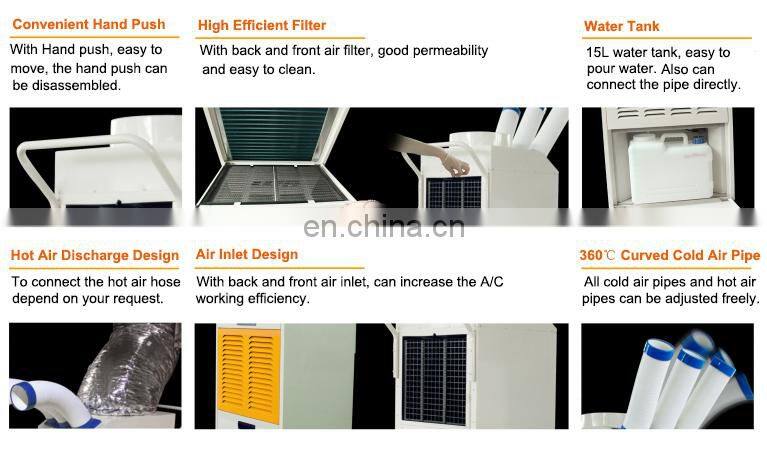 25000BTU Industrial Commercial Use Refrigerant Compressor Mobile Portable Spot Air Conditioner