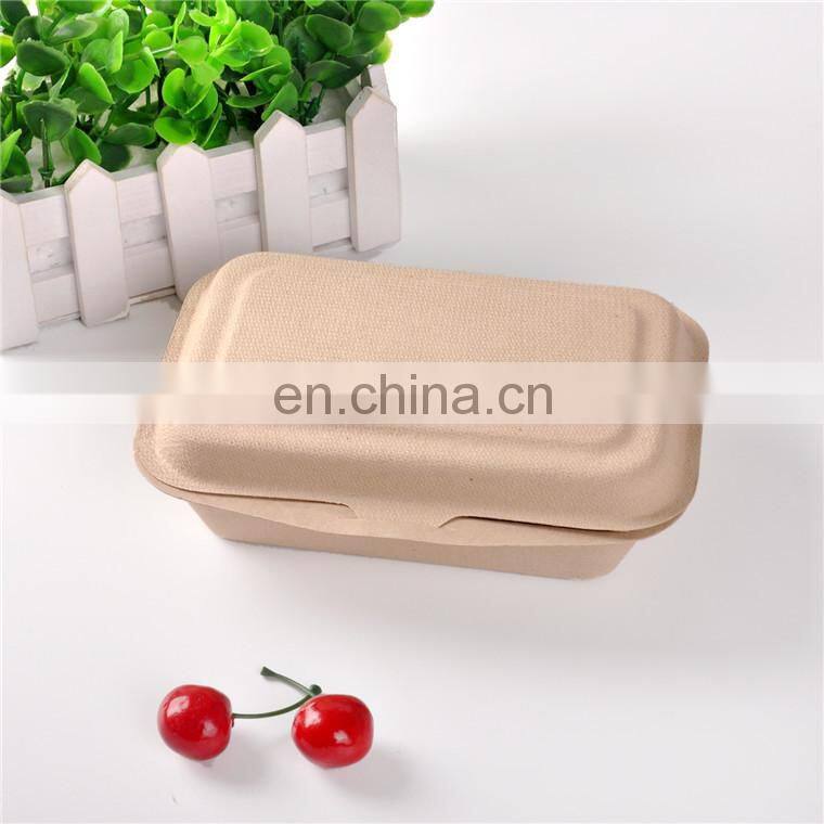 Wheat straw Disposable Green Burger Meal Box Degradable Paper Lunch Box (600ml)