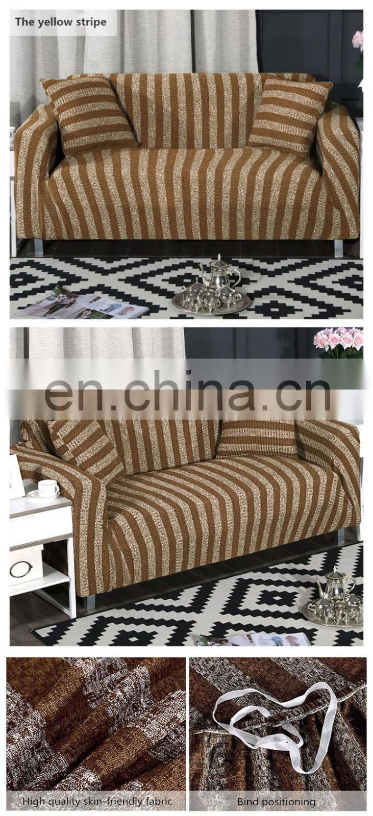 Manufacturer sell like hot crochet stripe sofa complete bag covers sofa cover sofa tight bag contracted customization