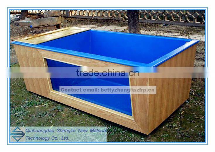 FRP fish farm tank, gel coating surface treatment, fish farming application tank