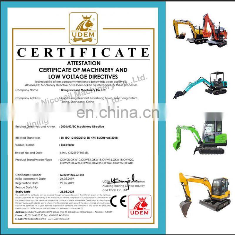 2019 New CE Certificated Small Excavators for Sale Mini Digger Excavators
