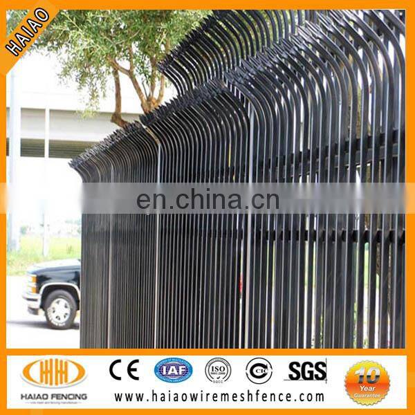 2.1m high anti climb bend top designs for steel fence
