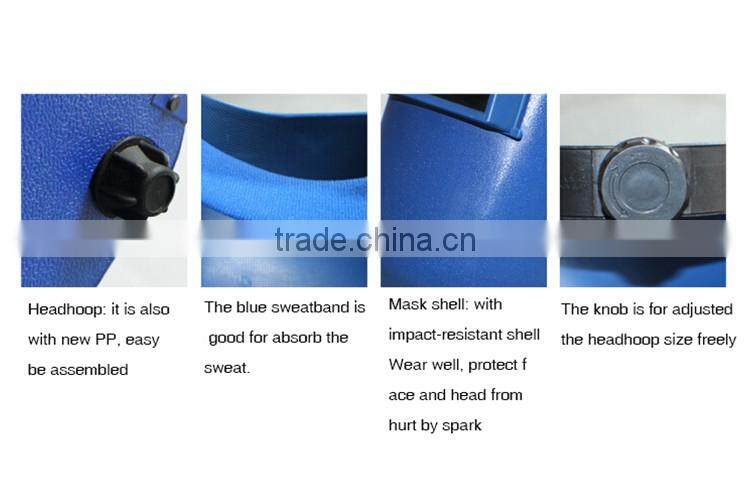 plastic face shield,welding mask,protective face shield with blue colour made in china WM042