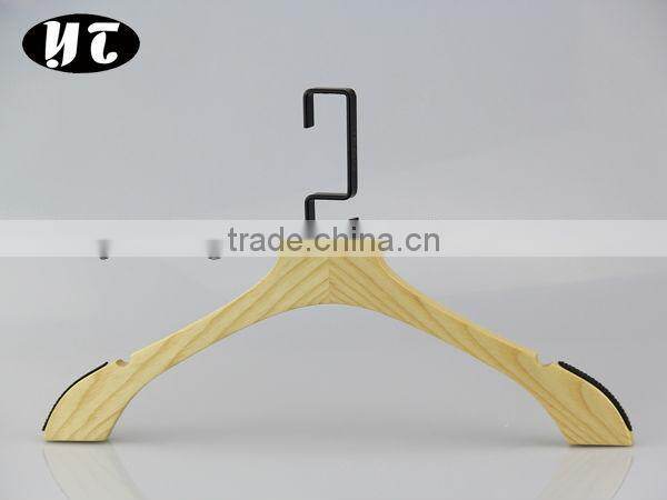 HA923 natural wooden clothes hanger for tops pants