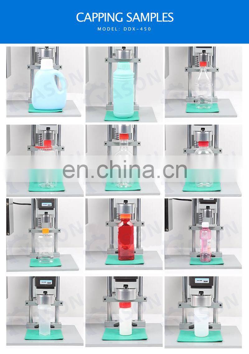 Semi Automatic Desktop Screw Lid Bottle Capping Machine For 10-50mm Drinking Cosmetic Bottles