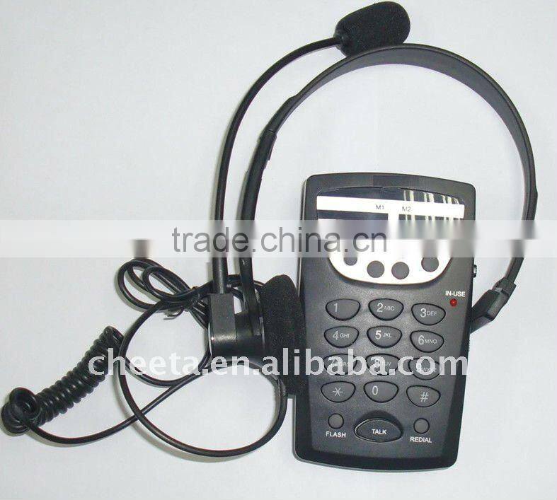 quality telephone with dial pad and headset