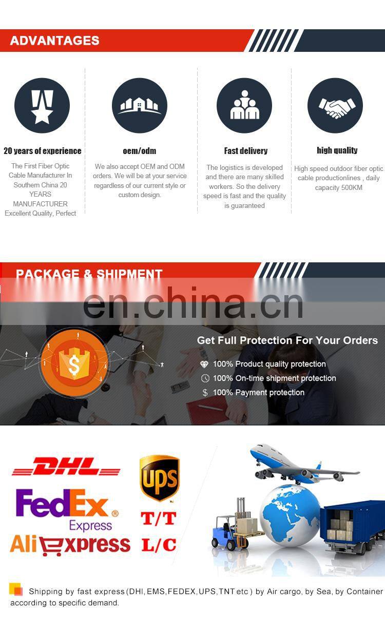 Hanxin outdoor drop self supporting FTTH bow type network Fiber Optic Cable