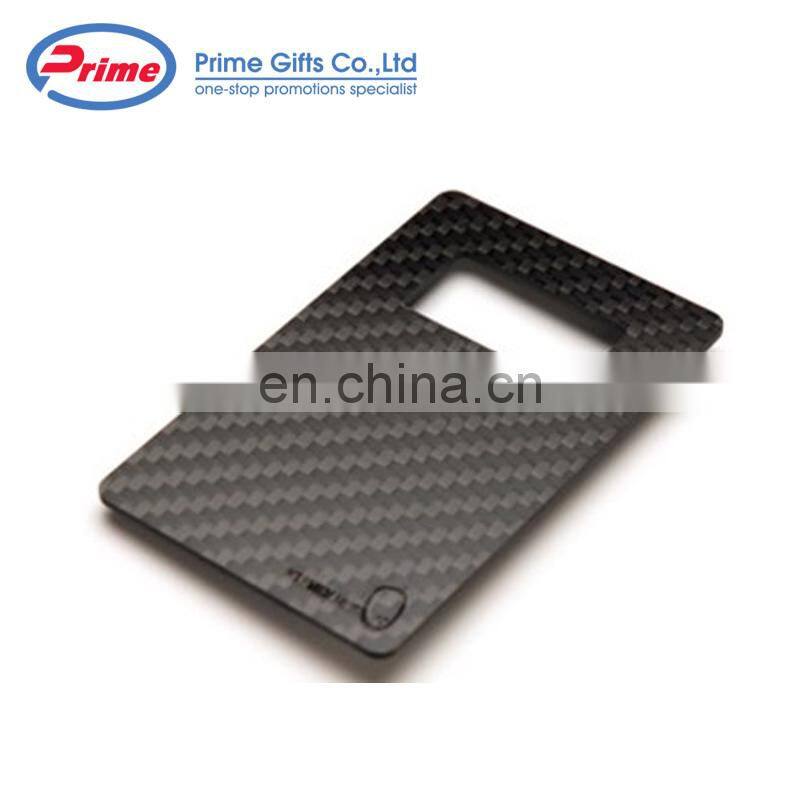 Custom Business Card Shaped Carbon Fiber Bottle Opener