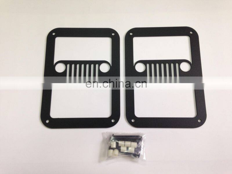 J115 Taillight guard like grille for jeep for wrangler JK headlight taillight parking light bracket cover