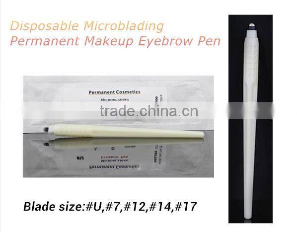 Disposable Microblading #U, #7, #12,#14, #17 Permanent Makeup Hairstroke Eyebrow Manual Pen