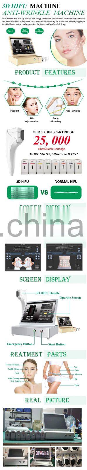 2022  3D Hifu Tightening Face and Body Application Skin Tightening Anti-Aging Anti-wrinkle machine