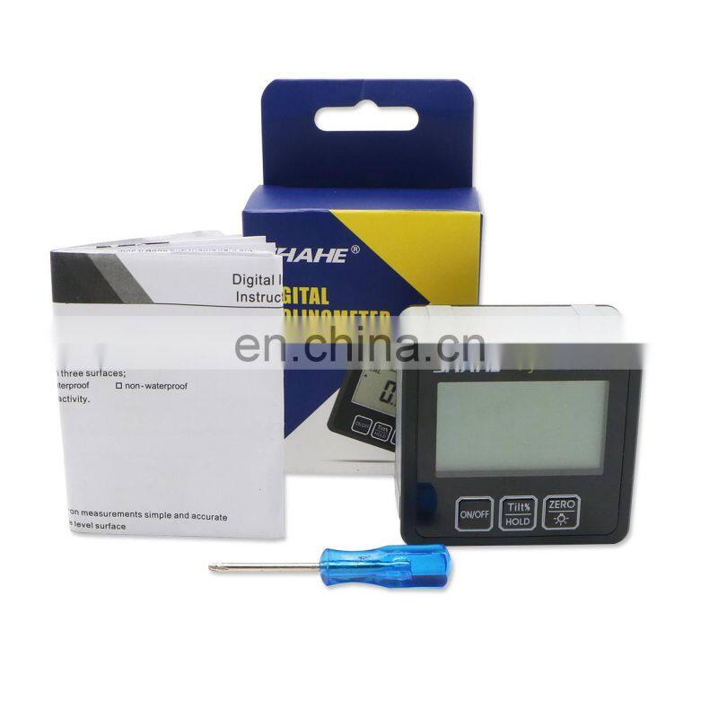 SHAHE Mini digital inclinometer Digital level box with magnets base digital protractor with backlight