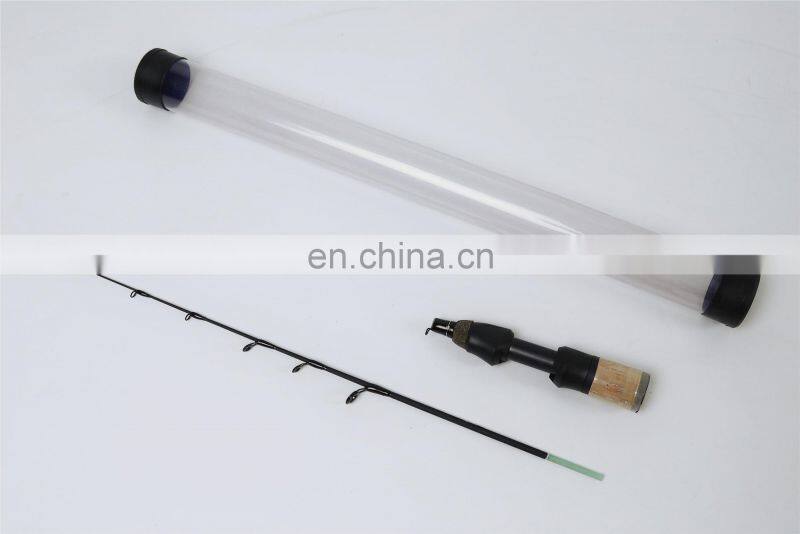 handle detachable 2 sections fiberglass and carbon fiber ice fishing rod 50cm, 56cm