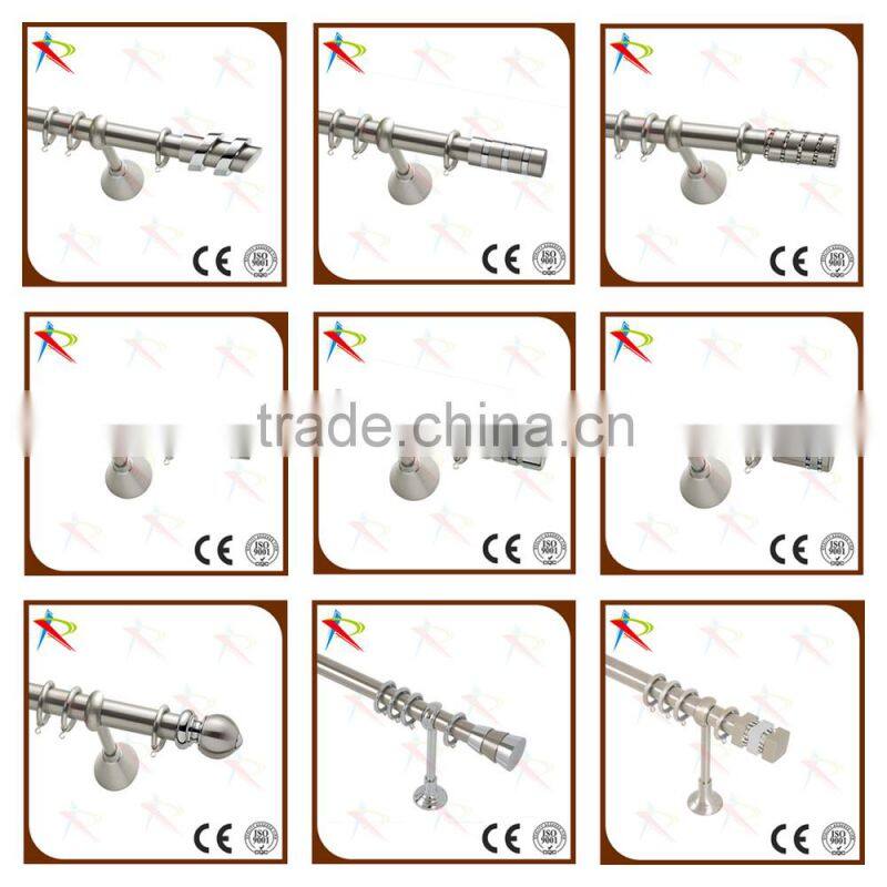 Luxury hotel decoration Metal Luxury curtain tube and rod sets