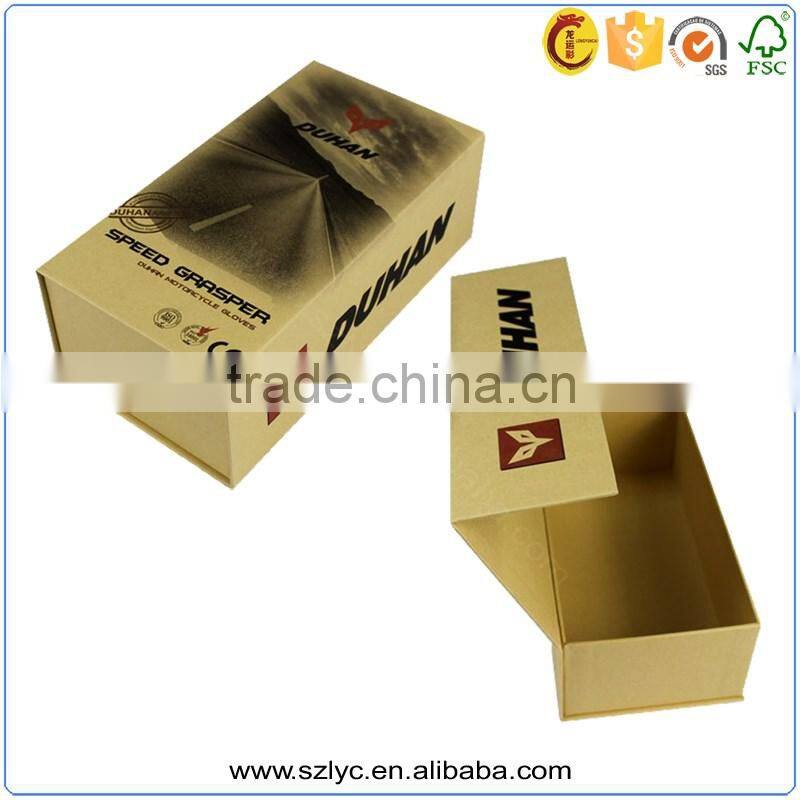 Fancy paper Cardboard wine packaging box with gold fold hot stamping