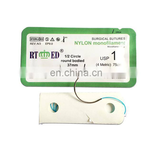 Hot Sale Nylon Suture Monofilament Non Absorbable Surgical Sutures With Needle