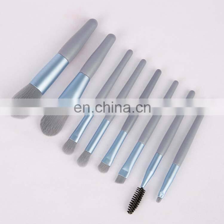 2022 Amazon Wholesale Travel 8Pcs Mini Professional Makeup Brush With PU Bag