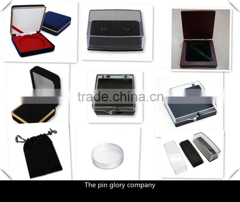 Custom lapel pin badge flag blue red and green dog tags