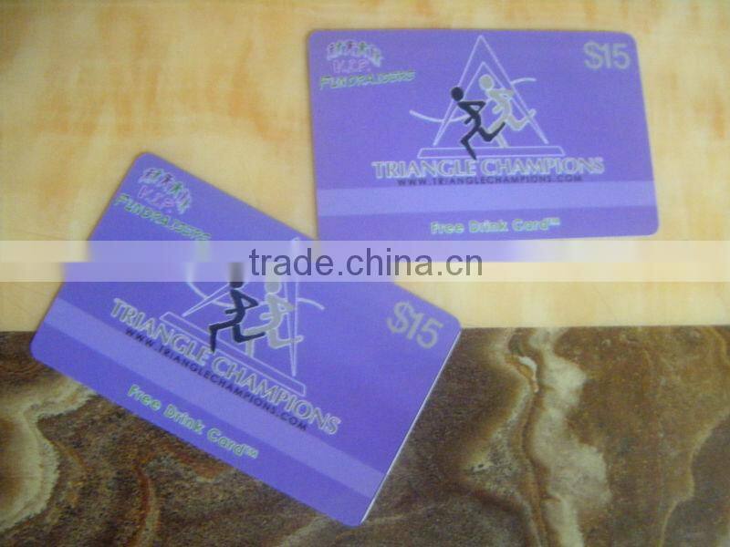promotional pvc barcode card with 128 code