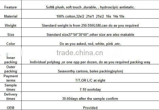 100% cotton yarn dyed sports towel