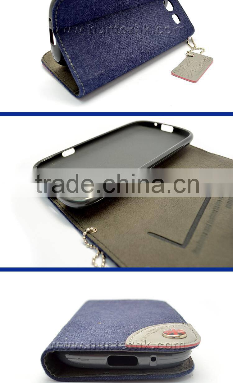 Hot Sale Jean Material For SamsungS3 Wallet Case