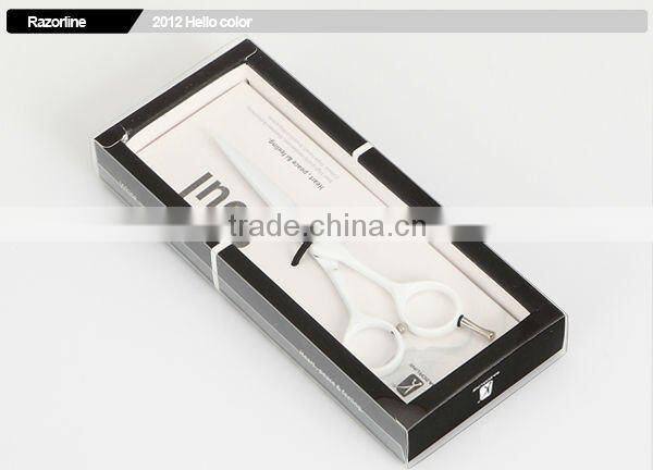 R8 WHITE/ Teflon coating/ Stainless steel/ Beauty supply/ Hairdressing scissor