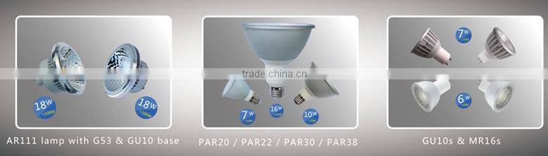 7W GU10 220v dimmable led spotlight, 7w MR16 AC/DC 12V dimmable led spotlightiing