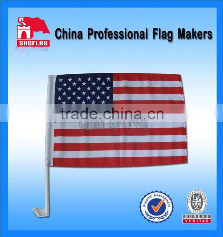 Mexican and American Car flags with 50 cm plastic pole