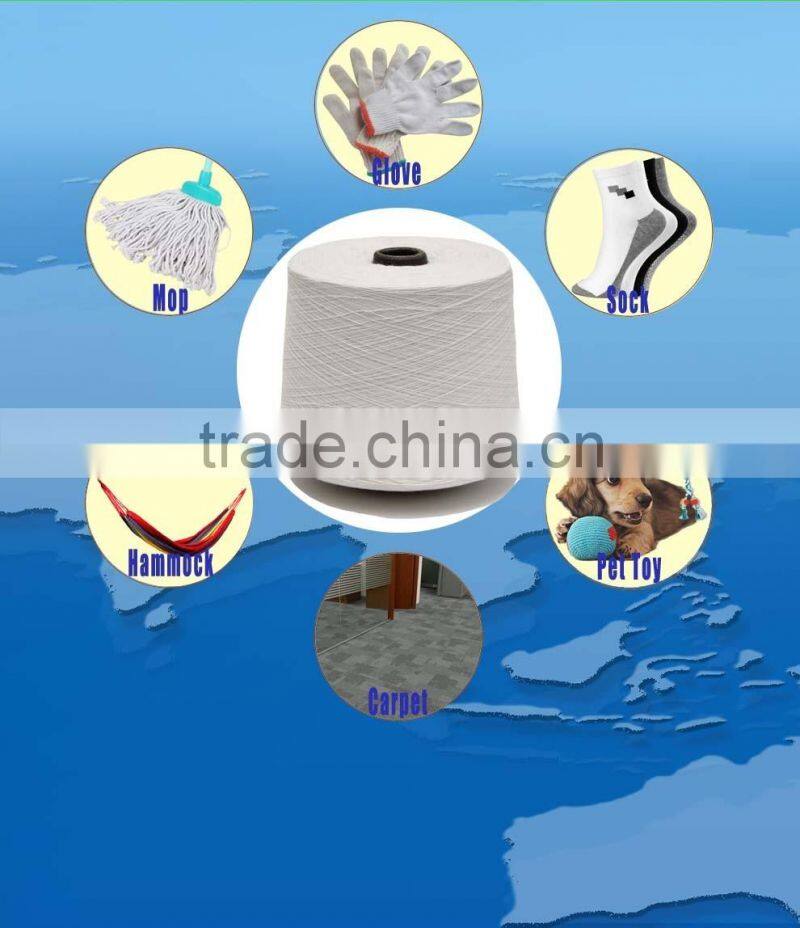OE Recycled cotton polyester blended rug carpet yarn 14 years' experience