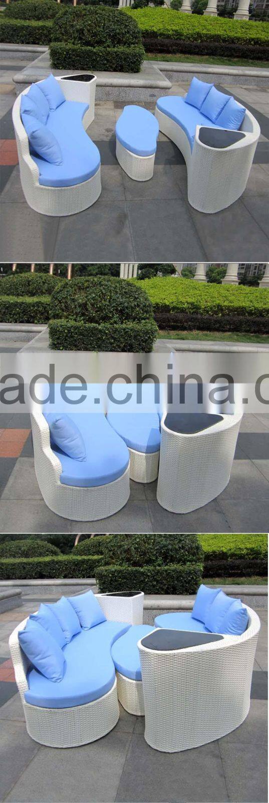 Personality New Design Rattan Furniture Sofa Wicker Beach Craft Garden PE Modern Vietnam poly Rattan Furniture