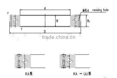 Slim ring Crossed roller bearing RA18013 (180x206x13) Thin Section Type Grinding Equipment bearing
