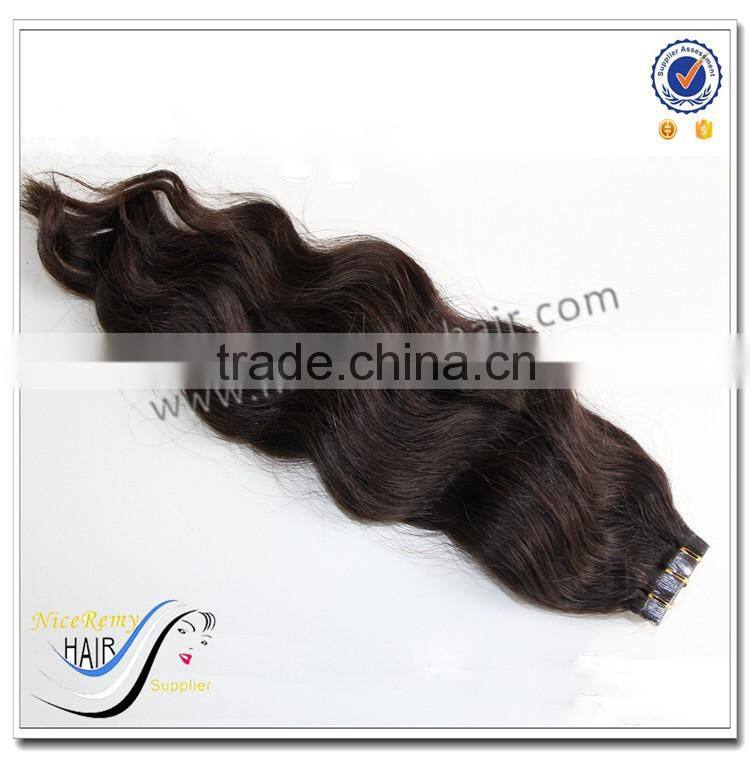 Wholesale top quality 100% brazilian virgin human hair tape hair extensions