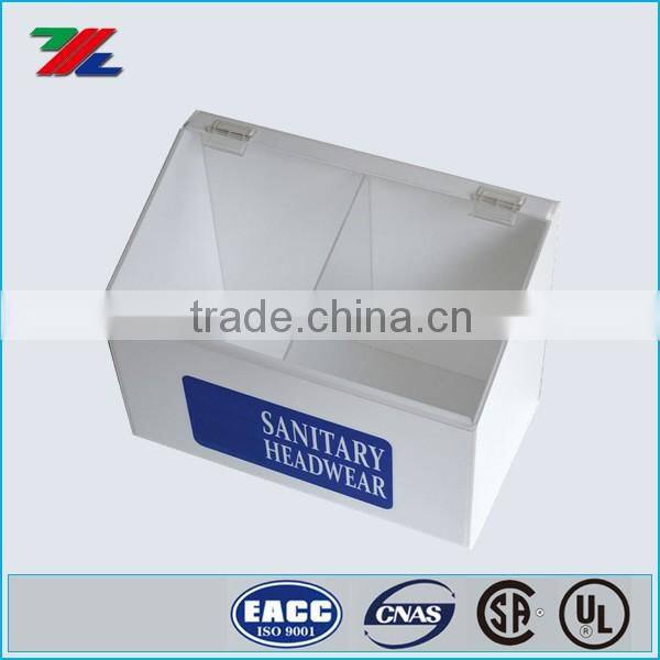 Acrylic Shoe/Boot Cover Dispenser for Safety Disposable and Chemical Resistant Clothing Shoe Cover and Hairnet Dispensers