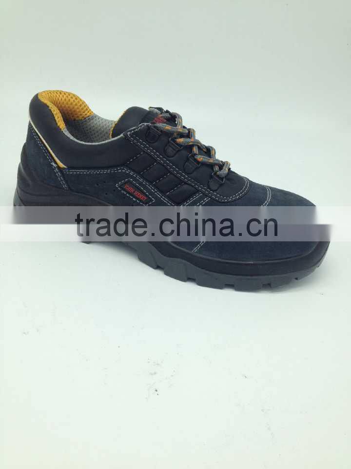 China cheapest boot safety shoes with blue suede leather rootwear safety shoes