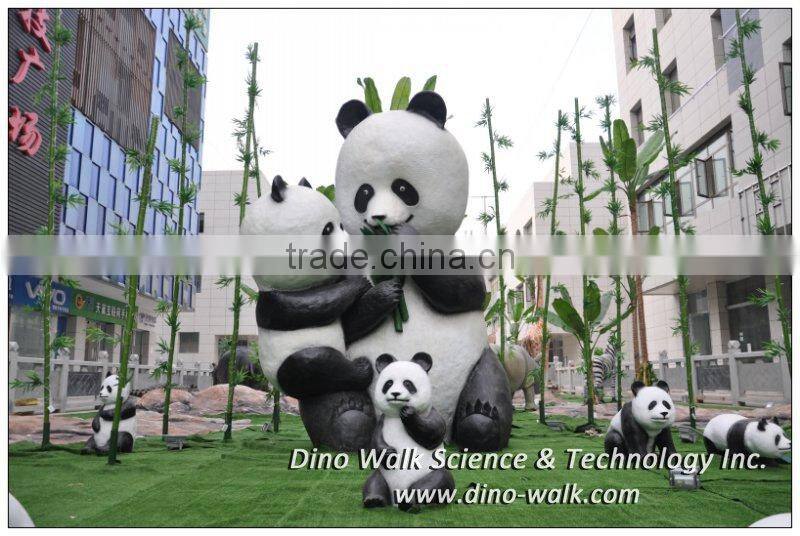 High simulation fiberglass panda for commercial center