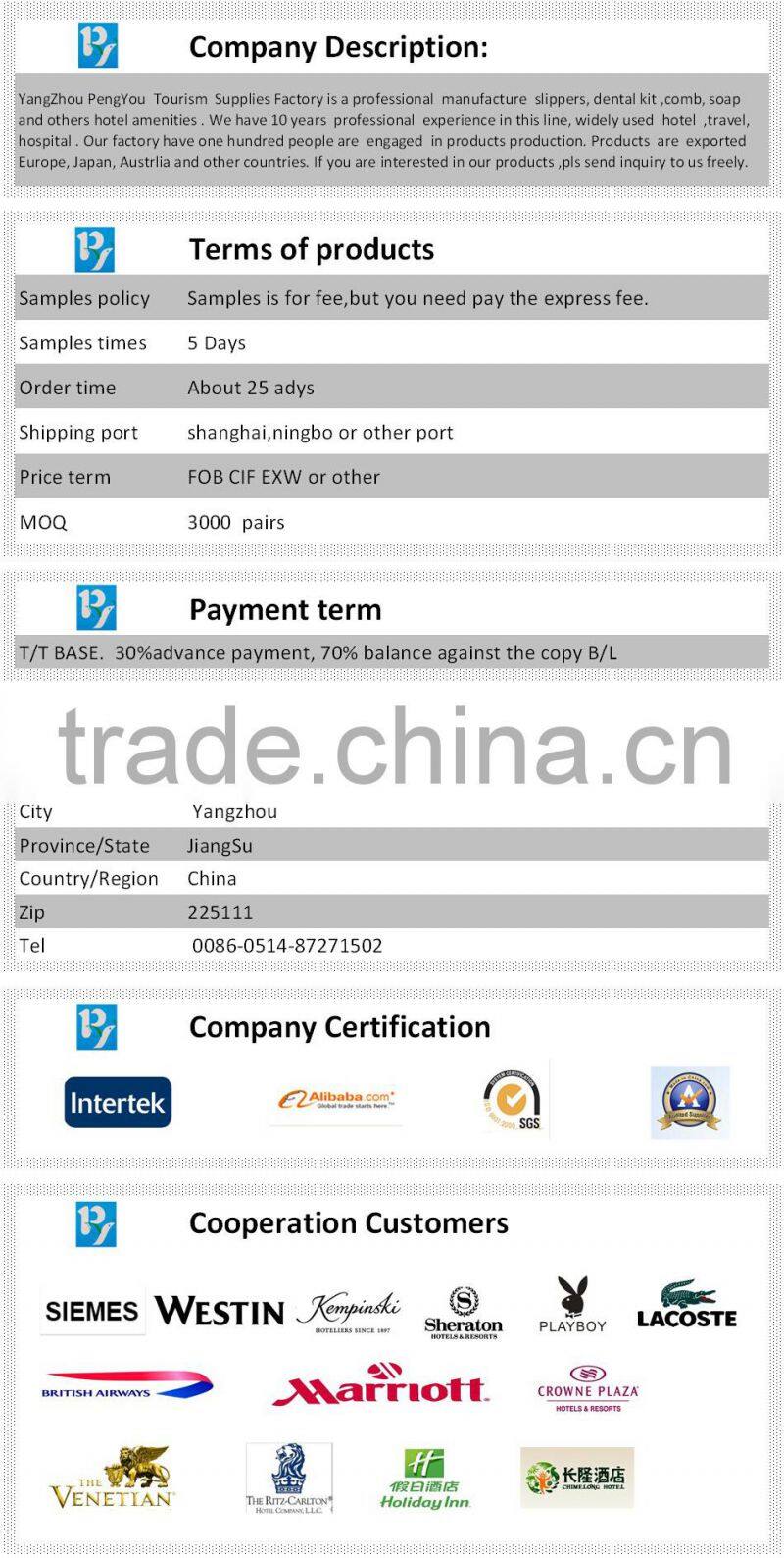 2015 Convenient to carry slipper and practical eye mask for Air travel kit