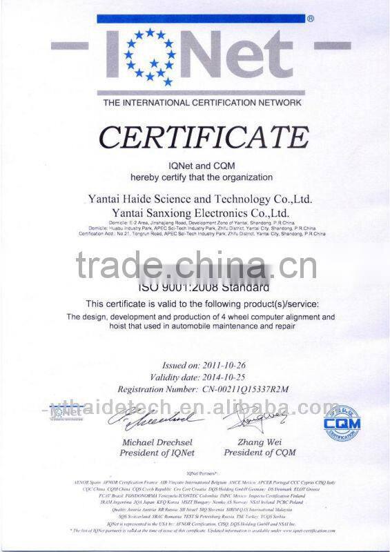 @3D wheel alignment with CE certificate