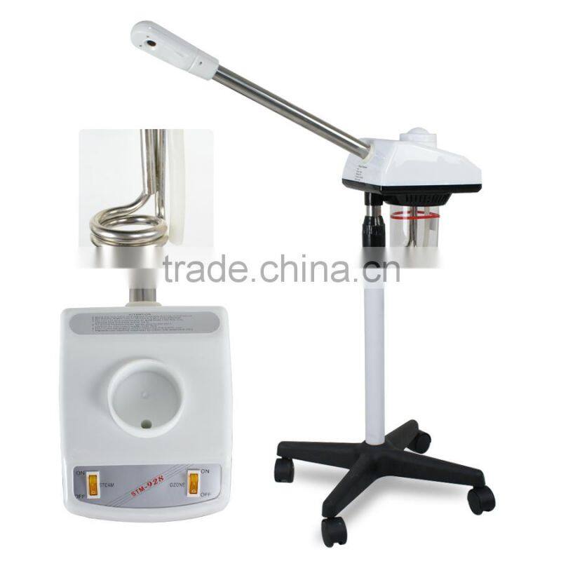 2 IN 1 Desktop LED Magnifier Lamp FACIAL FACE OZONE Hot Spray STEAMER Salon SPA