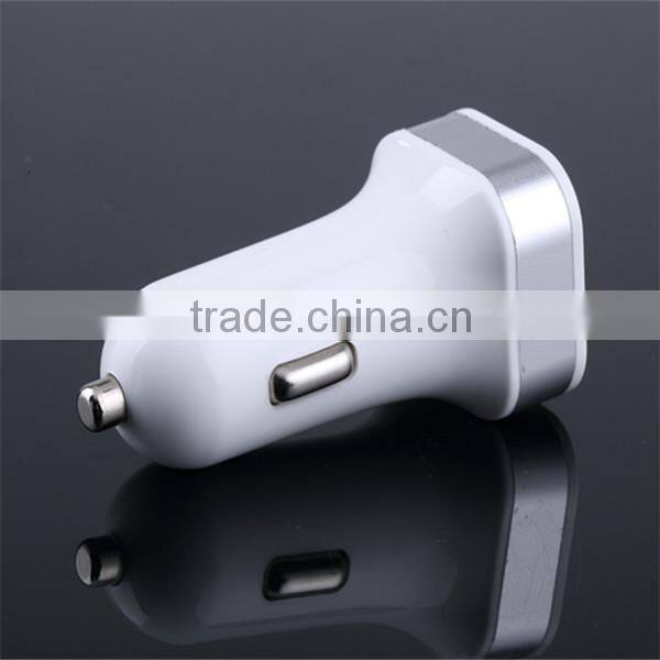 double USB mobile phone car chargers with logo printing