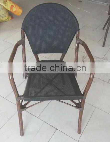bamboo look french rattan bistro chair